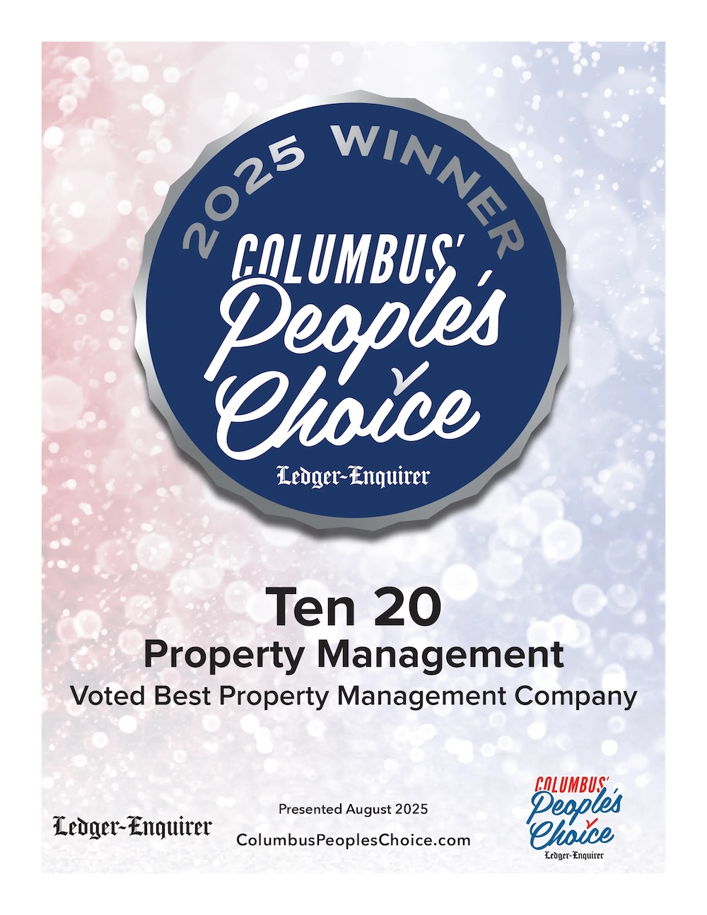 Columbus People's choice award 2024 and 2025